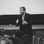 Kentucky Rep. John Tilley discusses HB 463 with students in the Curris Center Theater Tuesday. The University celebrated the day with several events.