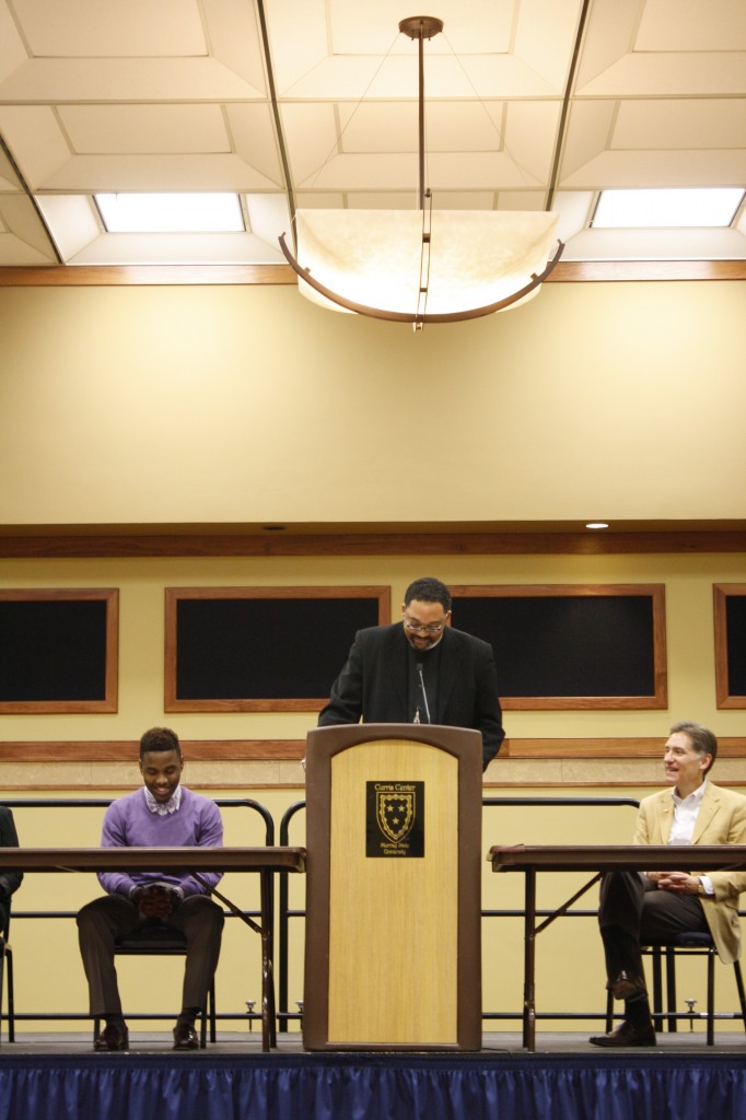 Kristen Allen/The NewsHenry Watson speaks at the annual Martin Luther King Jr. event in the Curris Center on Jan. 21.