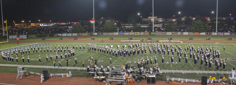 Racer band entertains and enthralls at half time. Lori Allen / The News