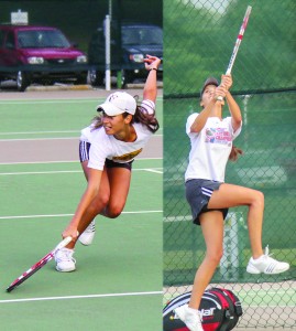 Lori Allen/The News Eleonore (left) and Verginie Tchakarova took home the championship title in the opening tournament for the fall season