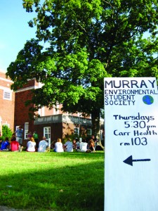 File Photo The Murray Environmental Student Society meets 5:30 p.m. every Thursday on the Carr Health lawn.