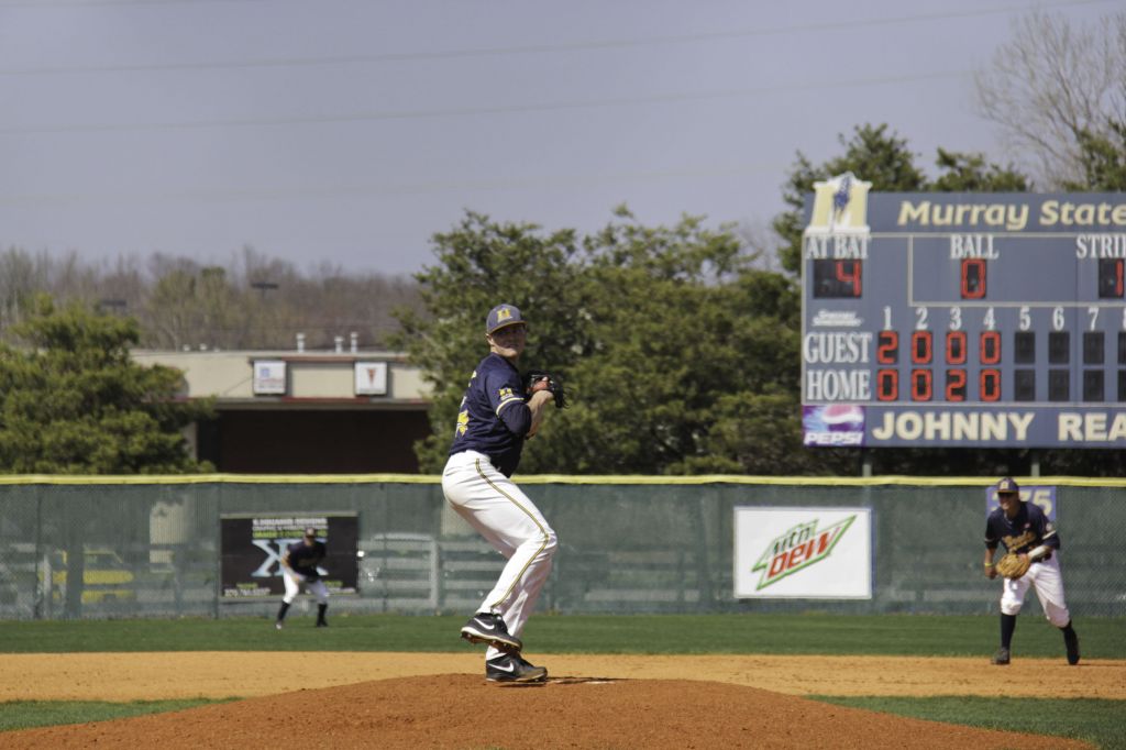 Lori Allen/The News Junior left-handed pitcher Brock Downey faces Eastern Illinois.