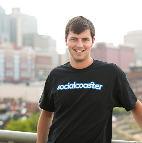Photo courtesy of Jon Burdon  Jon Burdon, a Murray State graduate, founded Socialcoaster in January of 2013 and launched the app in December of 2014.