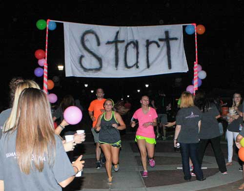 Kalli Bubb/The News Sigma Sigma Sigma held its annual Glow Run 5K Saturday.