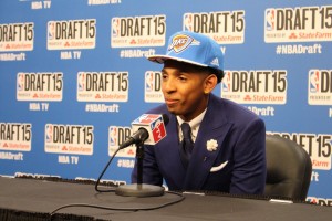 Mallory Tucker/The News Cameron Payne addressed the media for the first time as a member of the Oklahoma City Thunder. 