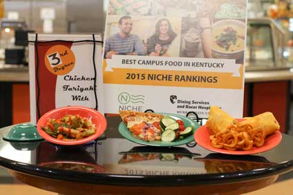 Nicole Ely/The News Winslow Dining Hall and Thoroughbred Room are making extra efforts to reduce the amount of food wasted.