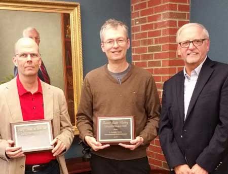 Photo contributed by Murray State Public Relations Axtell, Tervo and Smith were given the Distinguished Research Award in October for their work on “The Advent of Accounting: A Historical Analysis.”