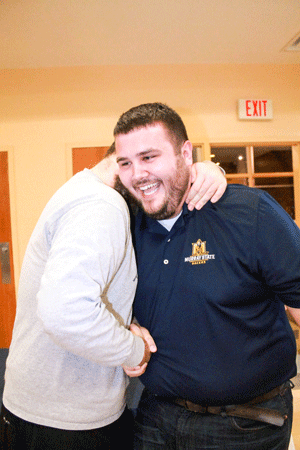 Jenny Rohl/The News SGA ELECTIONS: Clint Combs and Nathan Payne won president and vice president for the second year in a row. This image is from their first win in April 2015.