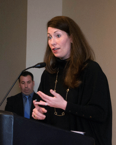 Nahiomy Gallardo/The News Secretary of State Alison Grimes visited Murray State on April 7 to promote the new online voter registration system.