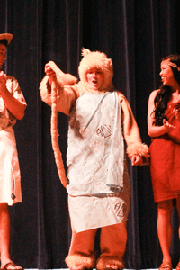 Jenny Rohl/The News Lauren Frank, junior from Springfield, Illinois, won Greek Goddess with ADPi’s mascot lion costume. 