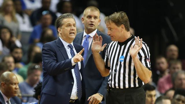 NCAA referee John Higgins faced online harassment from Kentucky fans following refereeing the Wildcat's Elite Eight game.