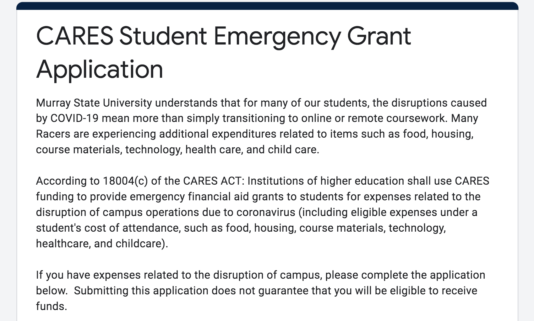 Students Can Now Apply For Emergency Financial Aid Grants Thenews Org